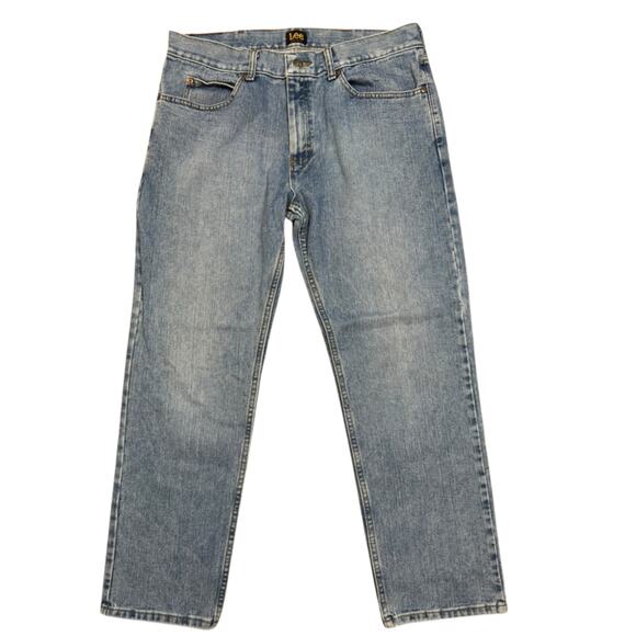 Lee Regular Fit Jeans 36x30 Light Wash 100% Cotton Denim - Picture 1 of 6